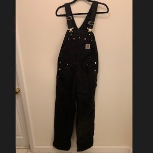 Carhartt duck bib overalls R01 BLK 32/34
